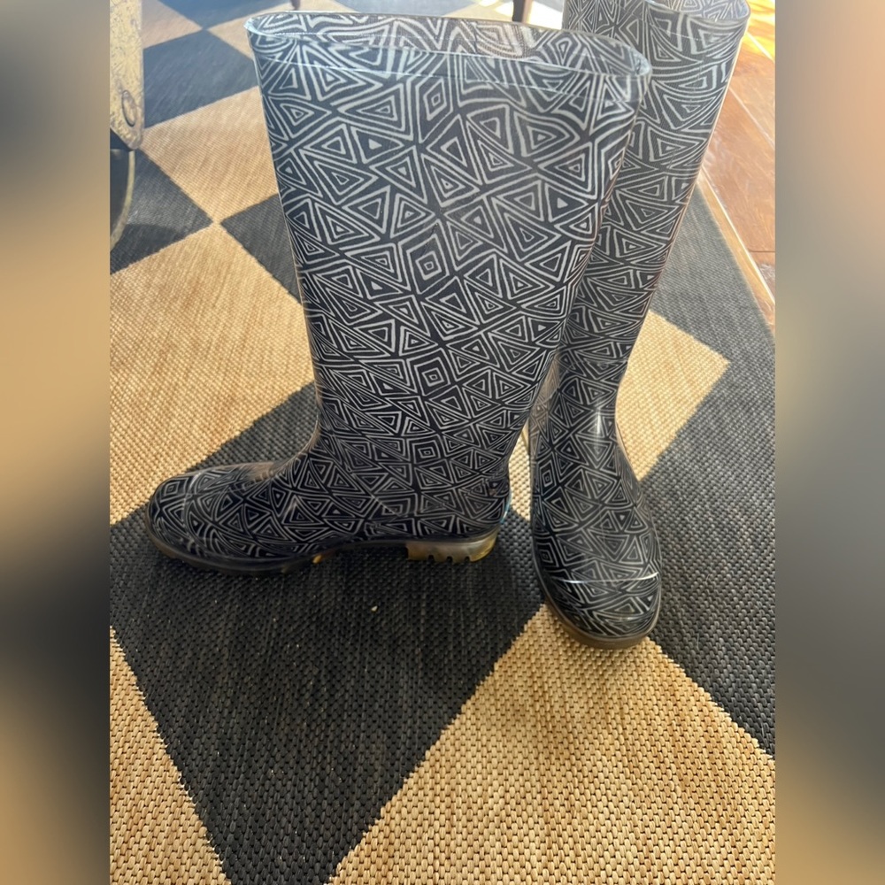 Toms Cabrilla Rain Women Round Toe Black Rain Boot